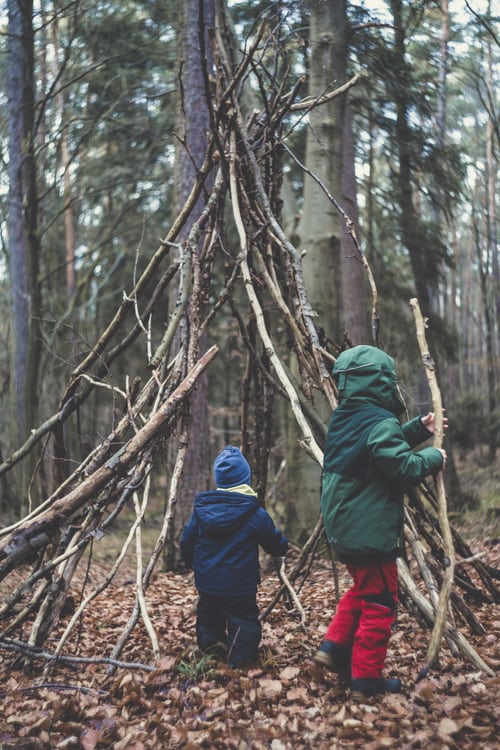 Kinder im Wald